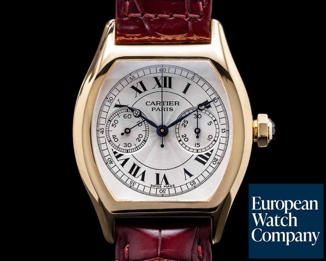 Image of Cartier Privee Collection Tortue Monopoussoir Chronograph 18K Yellow Gold