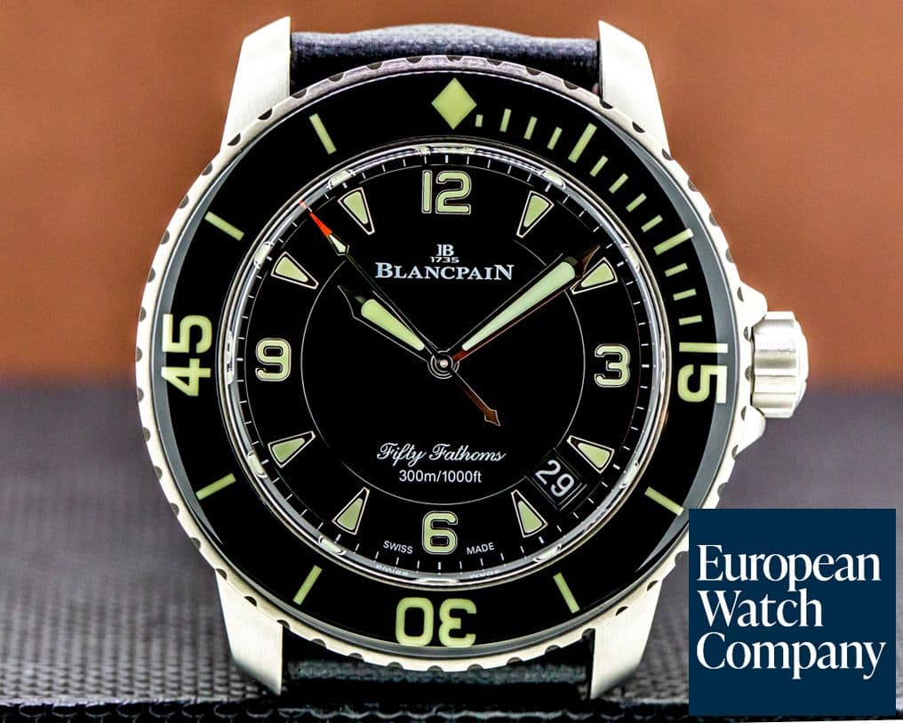 Image of Blancpain Fifty Fathoms / Black Dial Titanium
