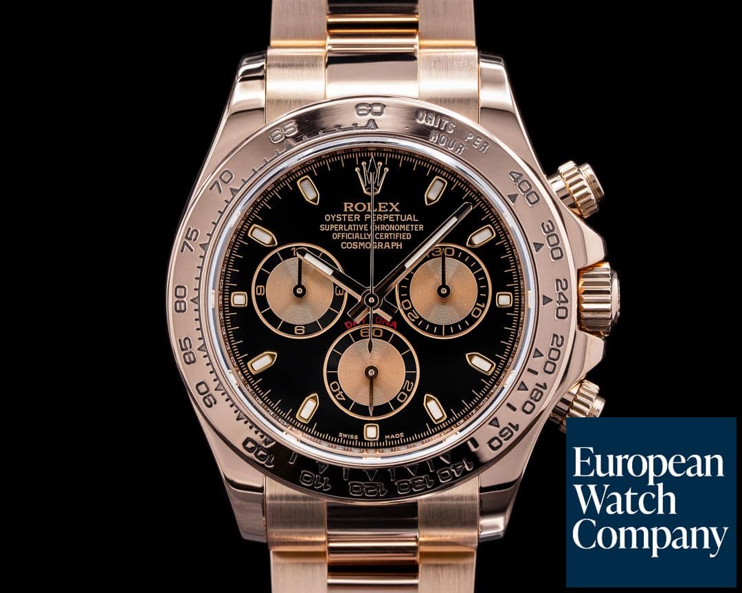 Image of Rolex Daytona Everose 116505 Black Dial 18K Rose Gold / Bracelet 