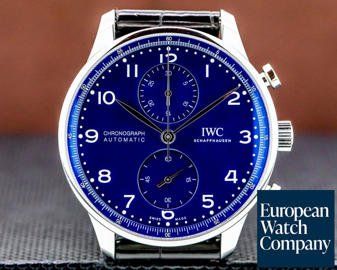 Image of IWC Portugieser Chronograph Blue Dial Edition "150 Years" LIMITED