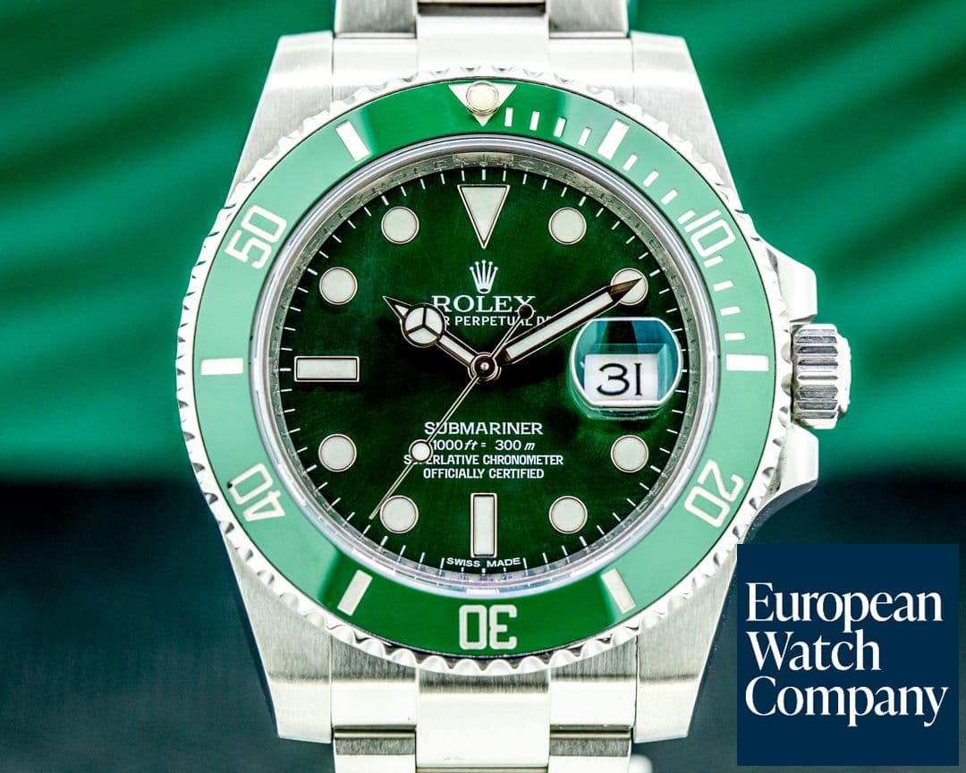 Image of Rolex Submariner Green Ceramic HULK 116610V Bezel Green Dial SS