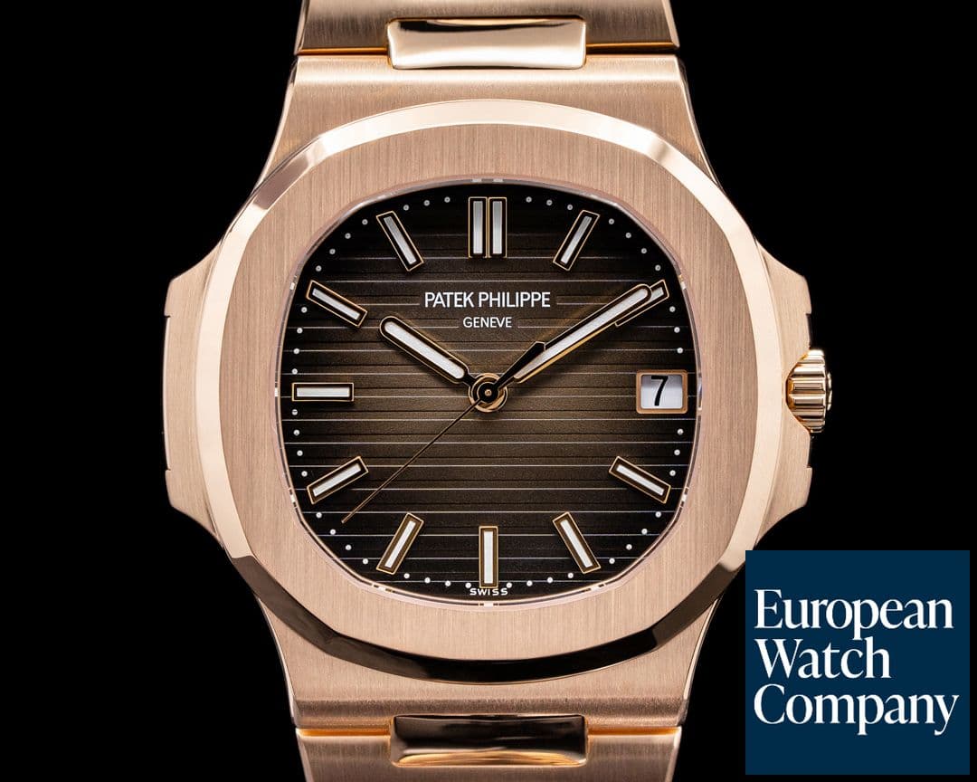 Image of Patek Philippe Jumbo Nautilus 5711R 18K Rose Gold Brown Dial / Bracelet 