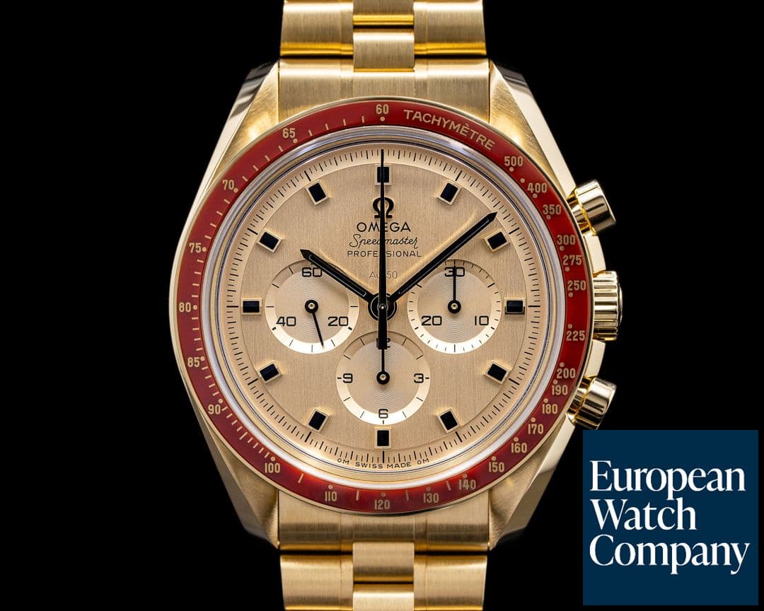 Image of Omega Apollo XI 50th Anniversary Speedmaster 18K Yellow Gold UNWORN