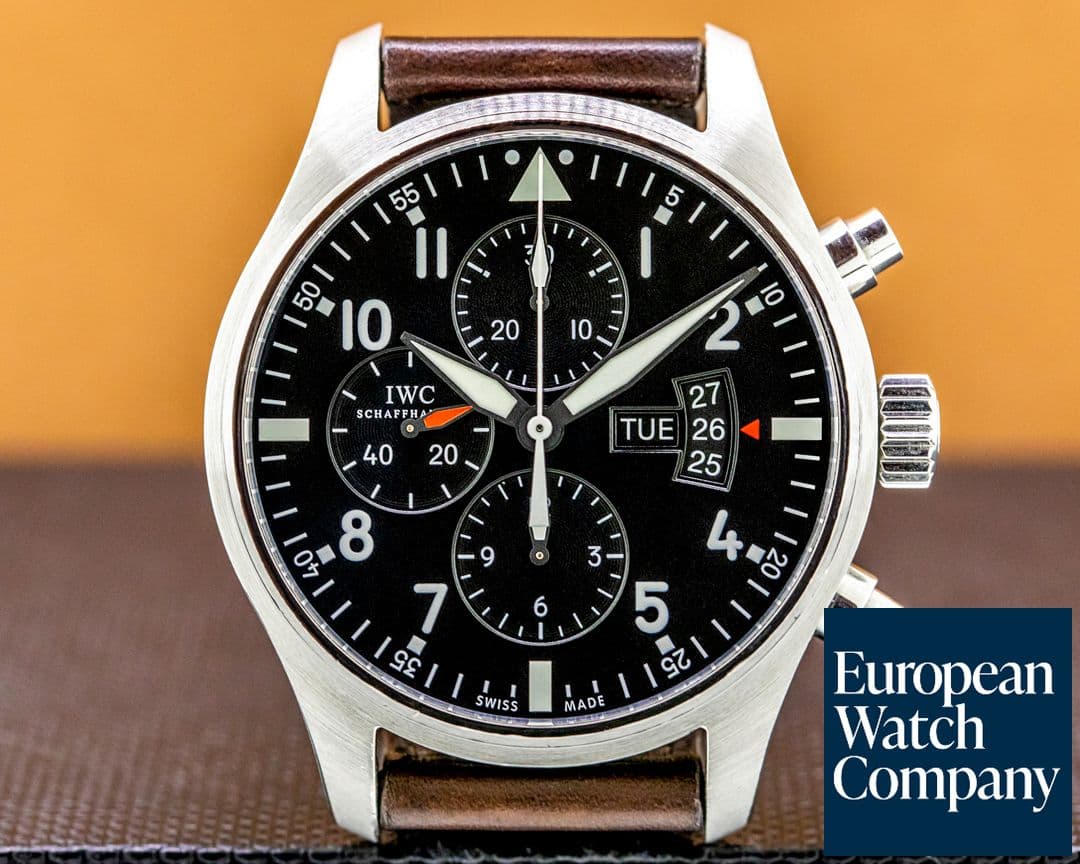 Image of IWC Pilot Chronograph SS Black Dial 43MM