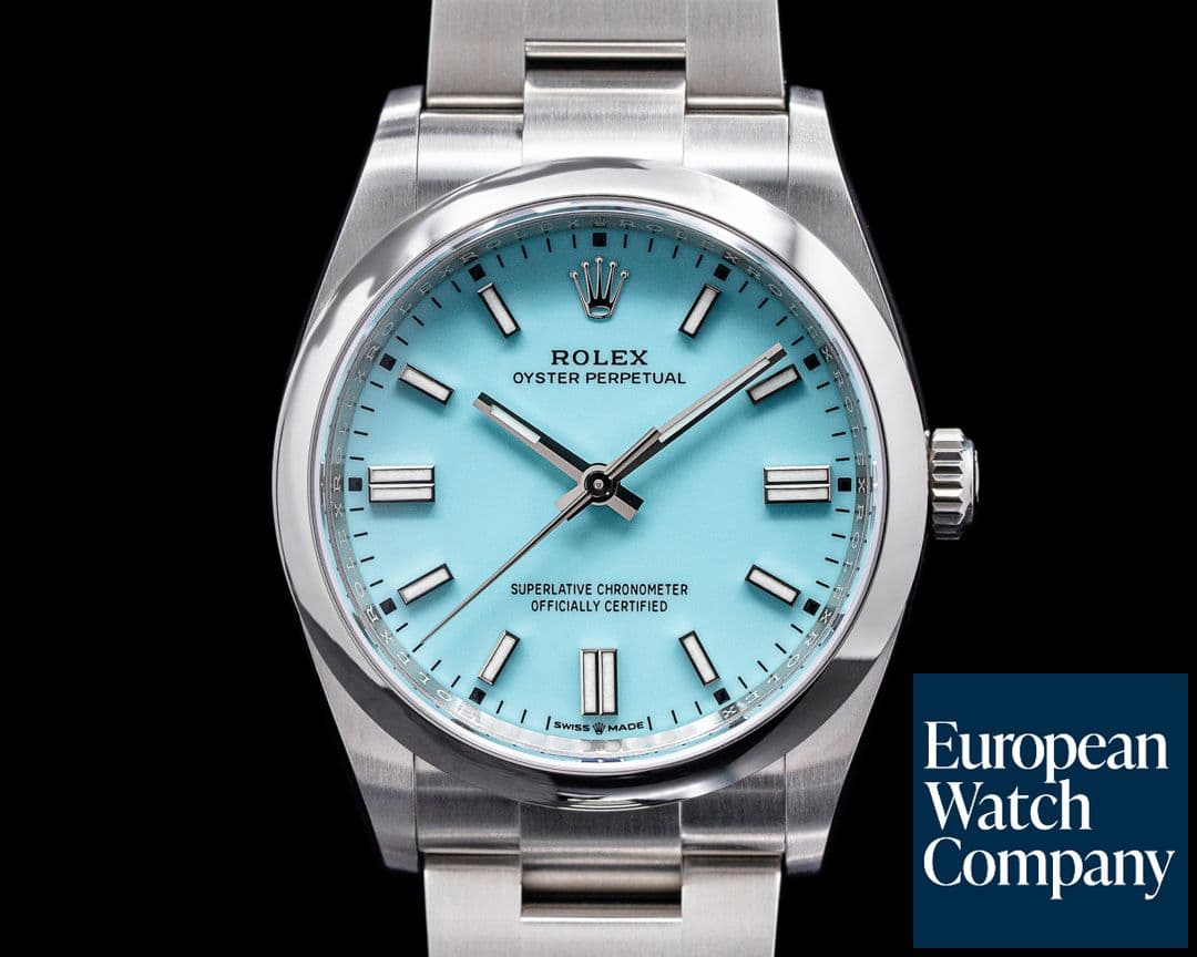 Image of Rolex Oyster Perpetual 126000 36MM SS TURQUOISE BLUE UNWORN