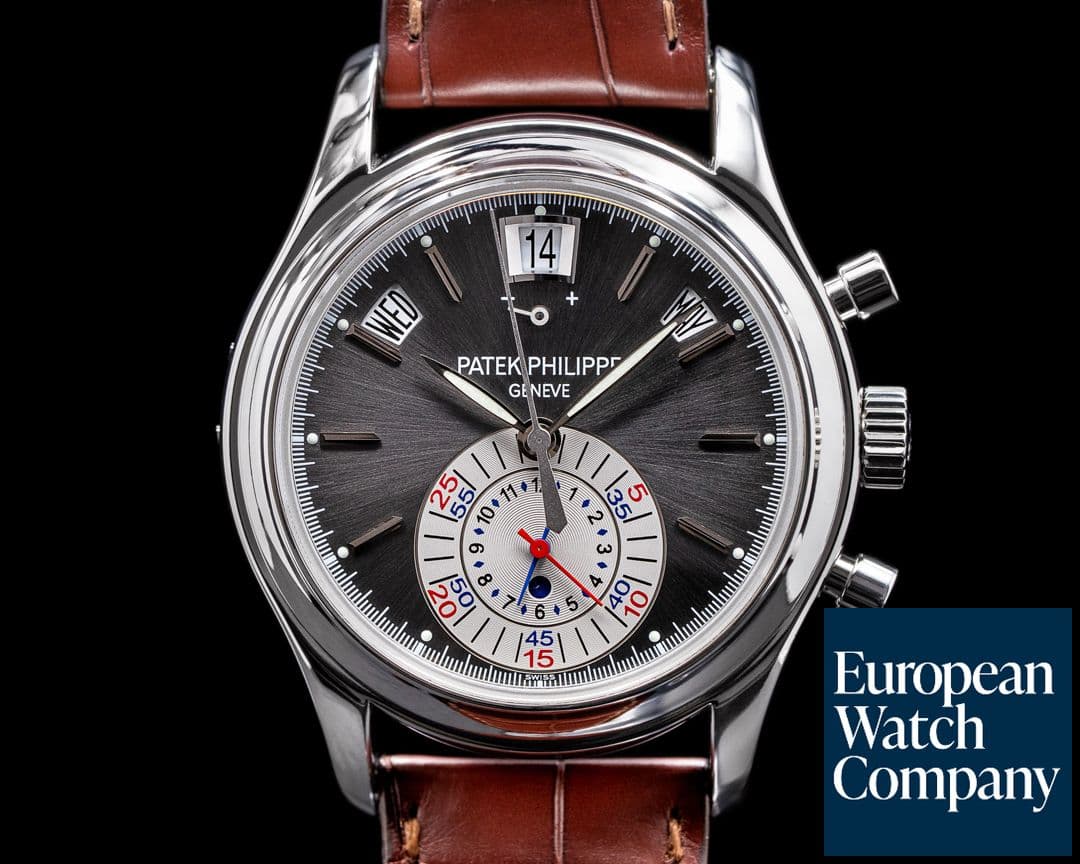 Image of Patek Philippe Annual Calendar 5960P Chronograph Platinum Grey Dial FULL SET


