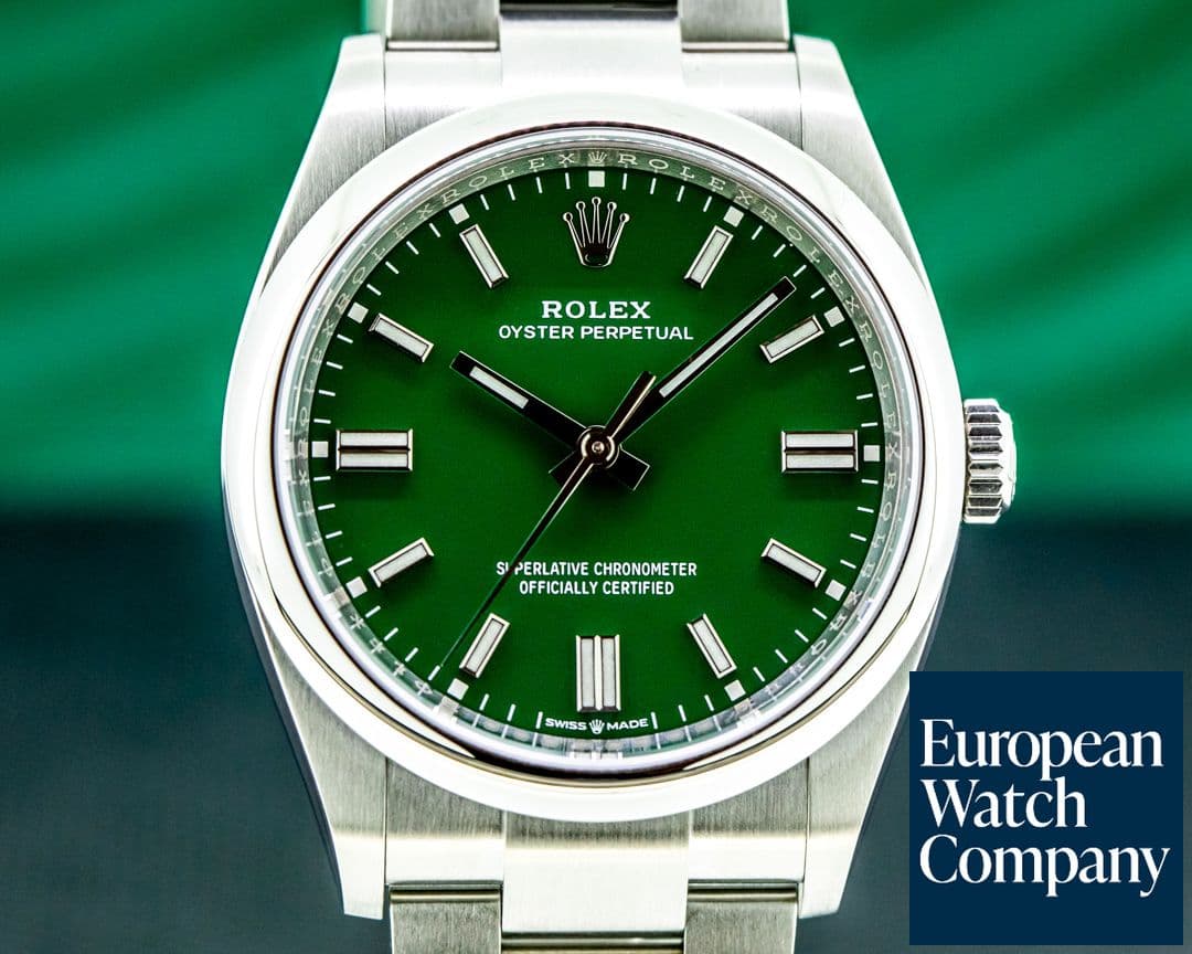 Image of Rolex Oyster Perpetual 126000 36MM SS Green UNWORN 2021