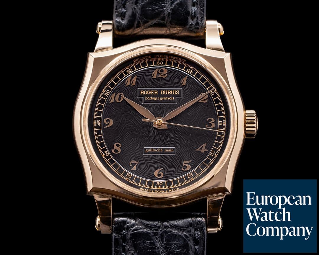 Image of Roger Dubuis Sympathie S37 Black Guilloche 18K Rose Gold