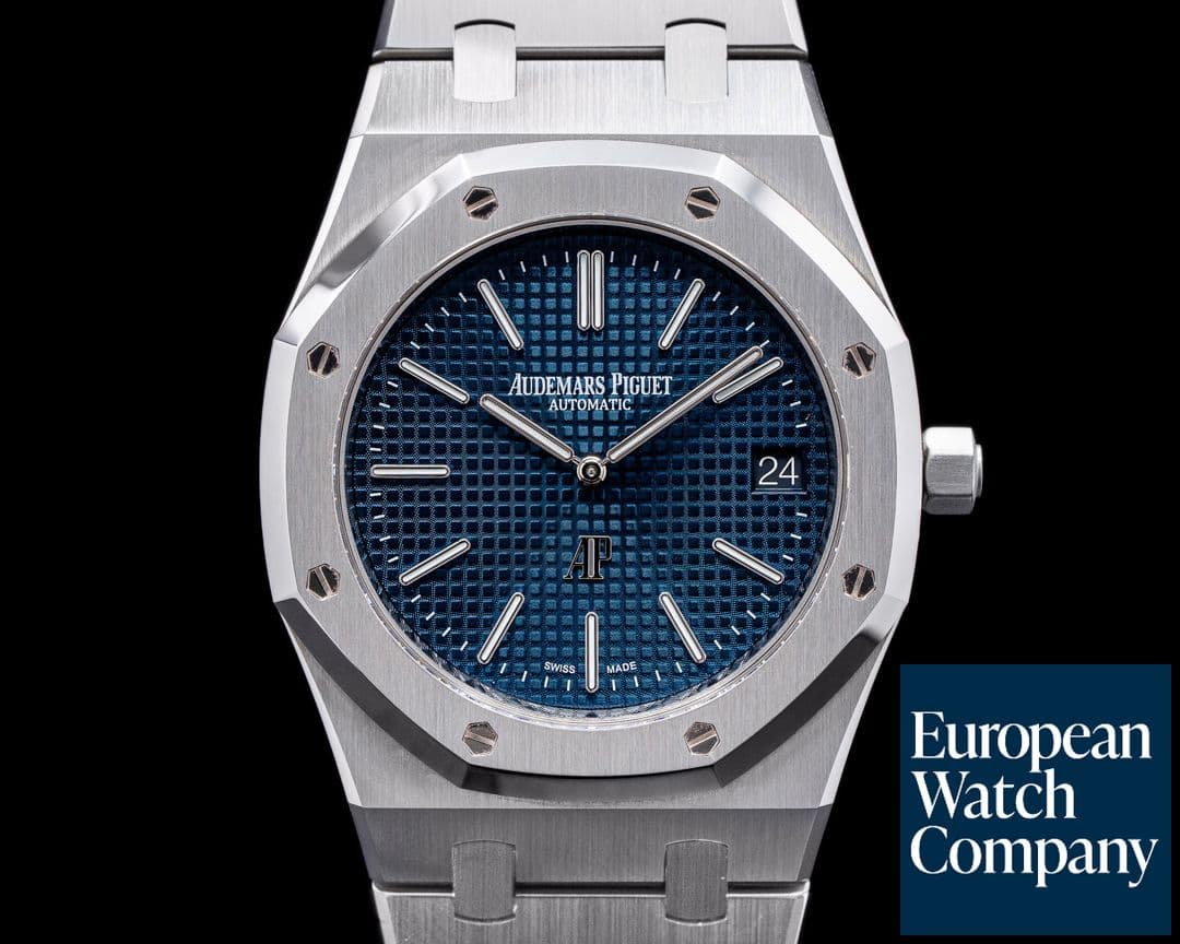 Image of Audemars Piguet Royal Oak 15202ST Extra Thin Blue Dial SS DISCONTINUED