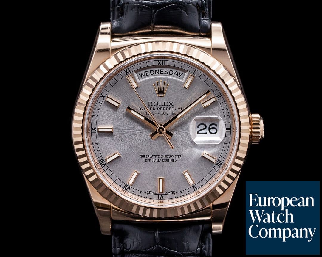 Image of Rolex Day Date 118135 President 36mm Rhodium Dial 18K Rose Gold 