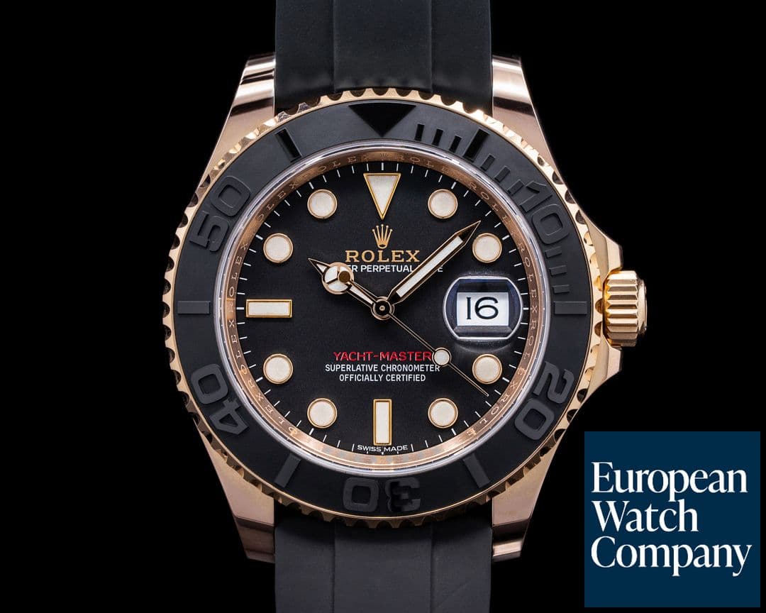 Image of Rolex Yacht Master 18K Rose Gold / Rubber 40MM