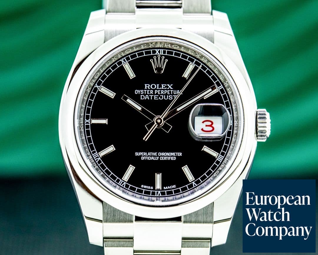 Image of Rolex Datejust 116200 Black Stick Dial SS Oyster 2019