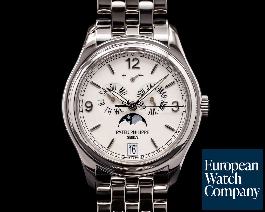 Image of Patek Philippe Annual Calendar 5146/1G 18k White Gold Porcelain Dial Bracelet 


