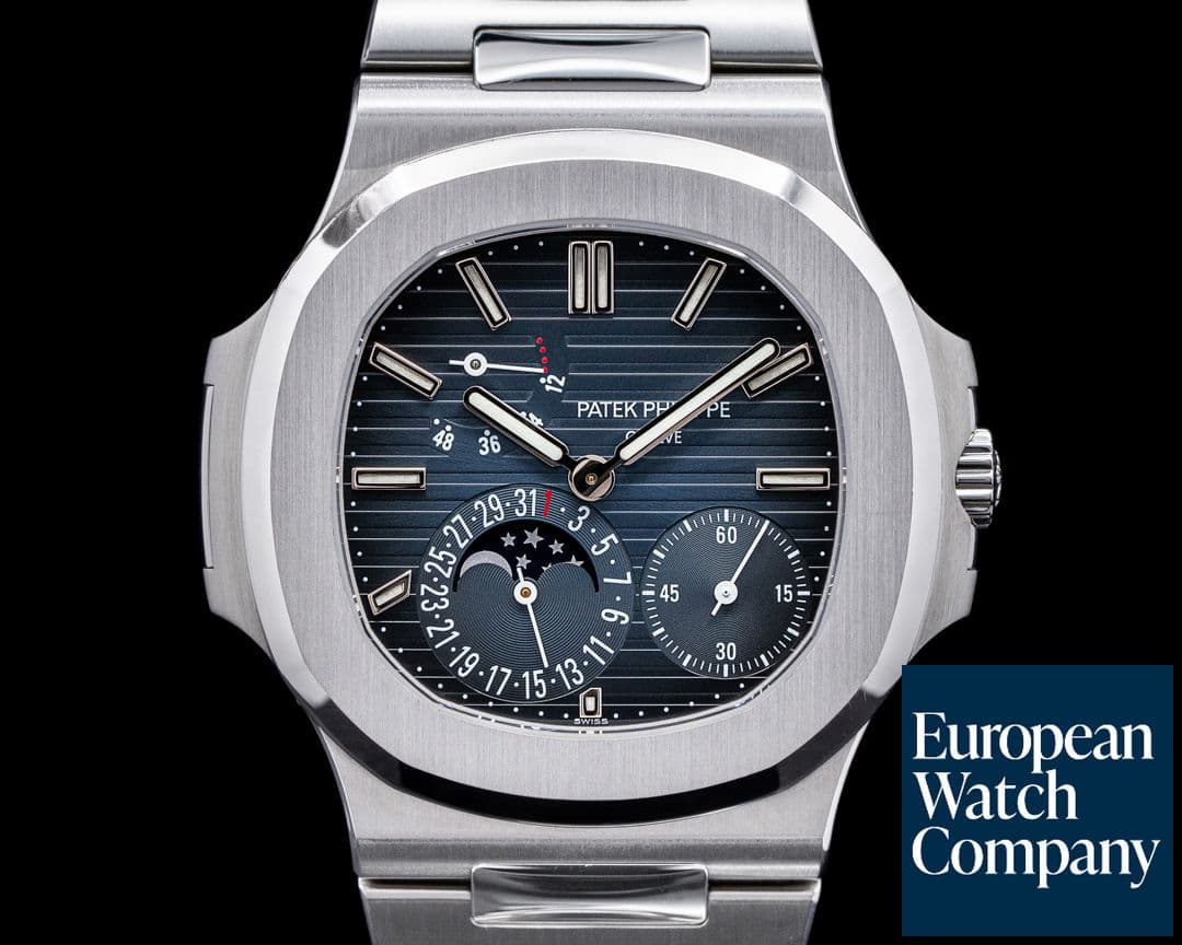 Image of Patek Philippe Jumbo Nautilus 5712 Moonphase Power Reserve SS FULL SET