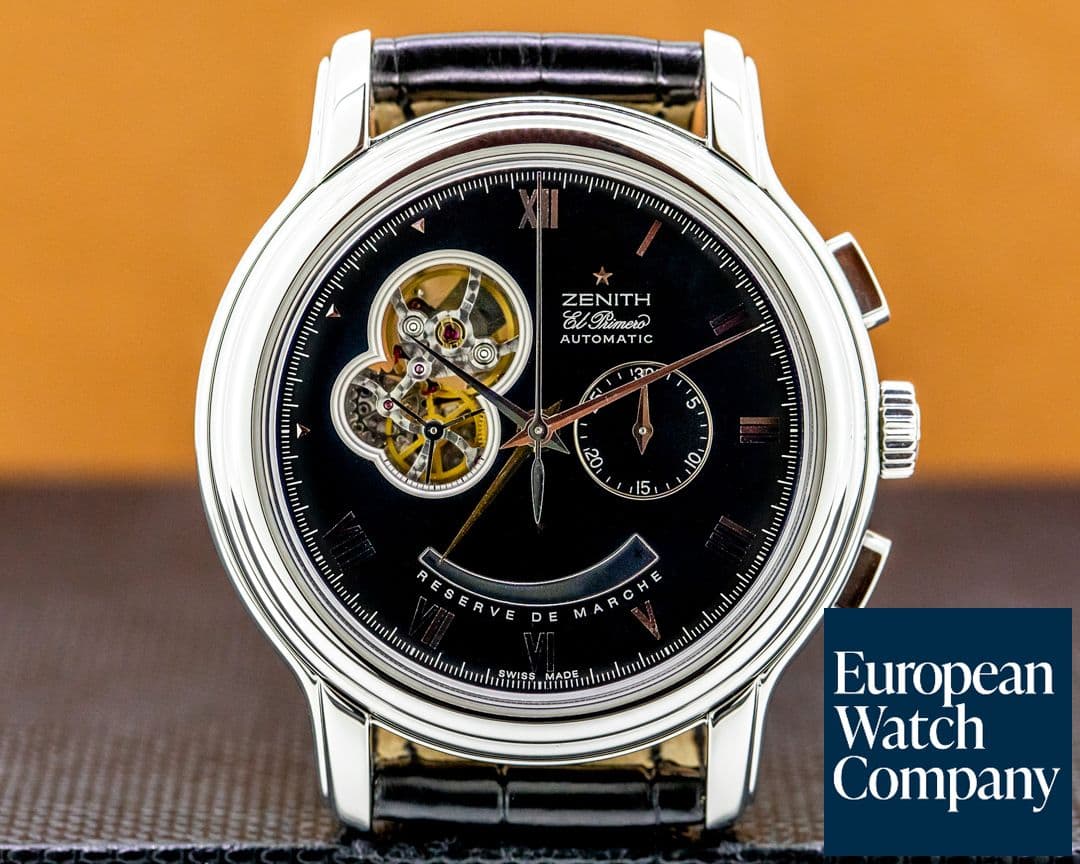 Image of Zenith Chronomaster Open XXT Black Dial SS / Strap