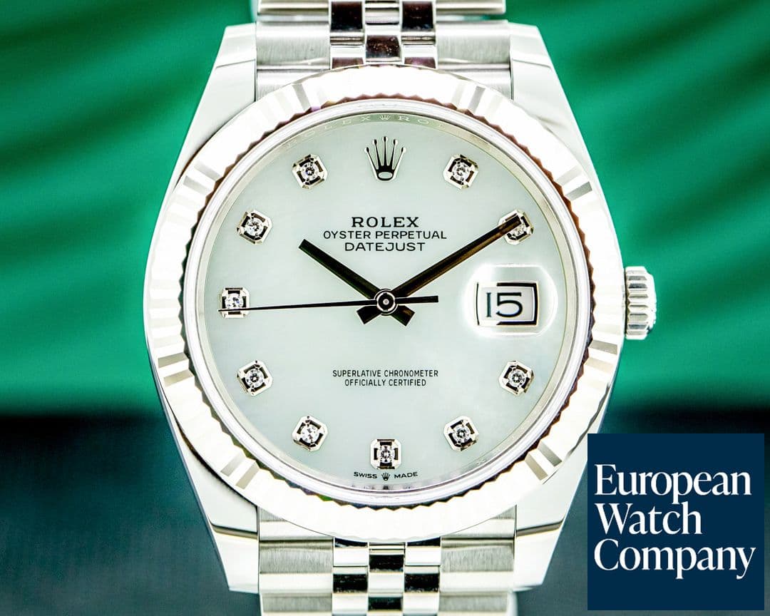 Image of Rolex Datejust 41 Mother of Pearl Dial DIAMONDS UNWORN 
