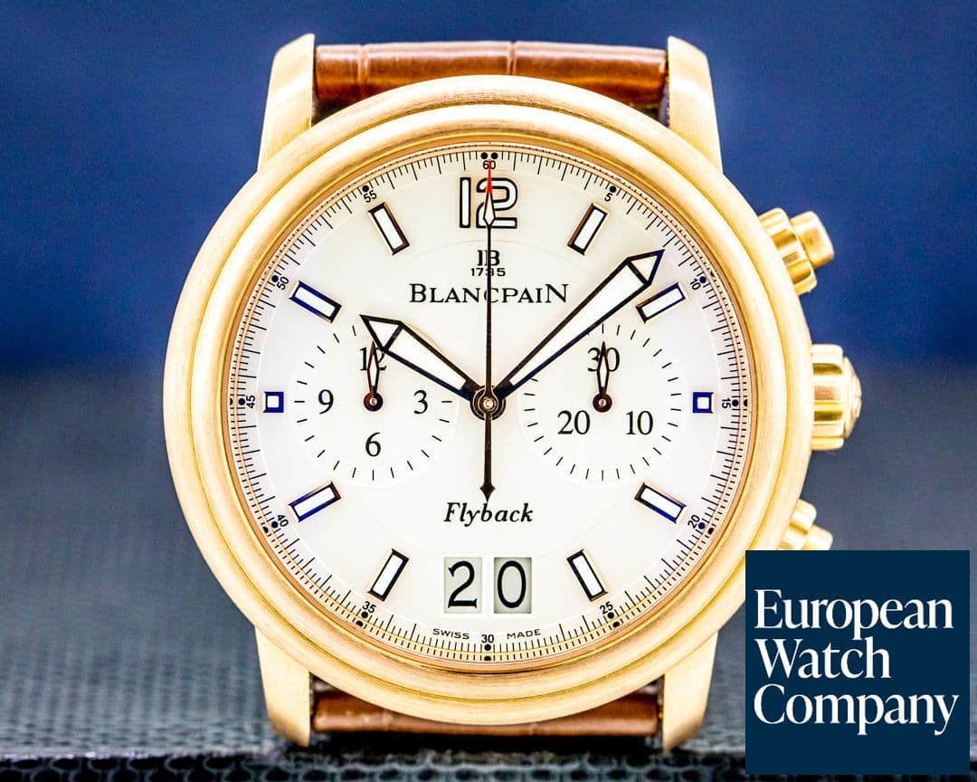 Image of Blancpain Flyback Big Date Brushed Rose Gold 40MM
