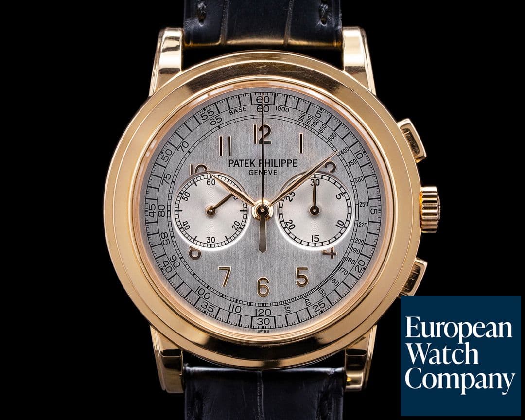 Image of Patek Philippe 5070 Rose Gold Lemania Chronograph / Silver Dial SHARP + SERVICED 