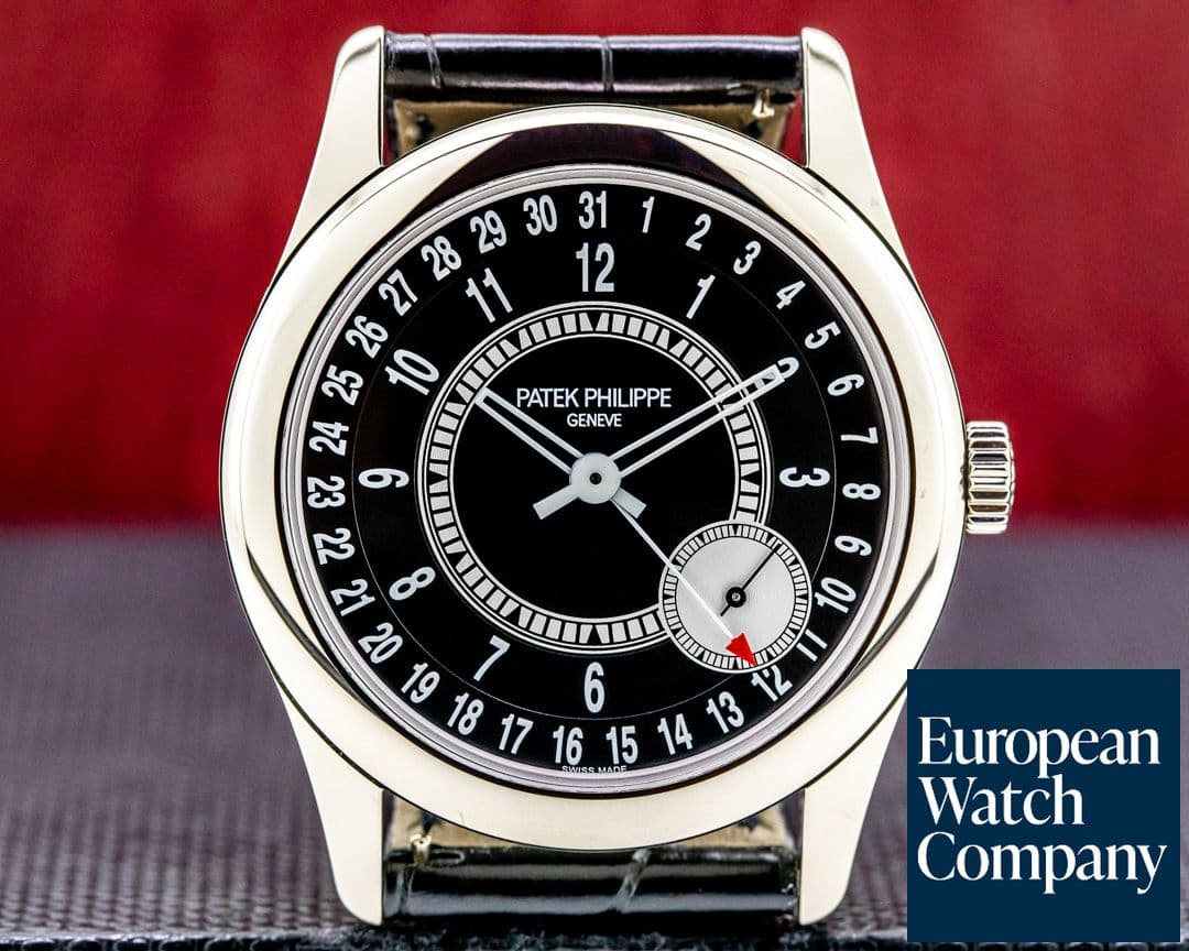 Image of Patek Philippe Calatrava 6006G Black Dial 18K White Gold / Deployant 2020