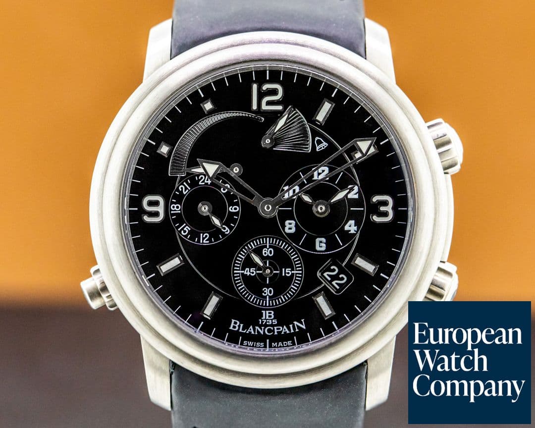 Image of Blancpain Leman Alarm GMT Titanium / Strap
