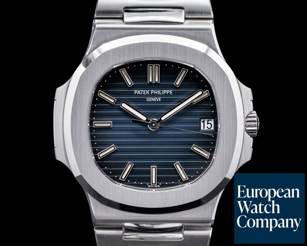 Image of Patek Philippe Jumbo Nautilus 5711 Blue Dial SS FULL SET 