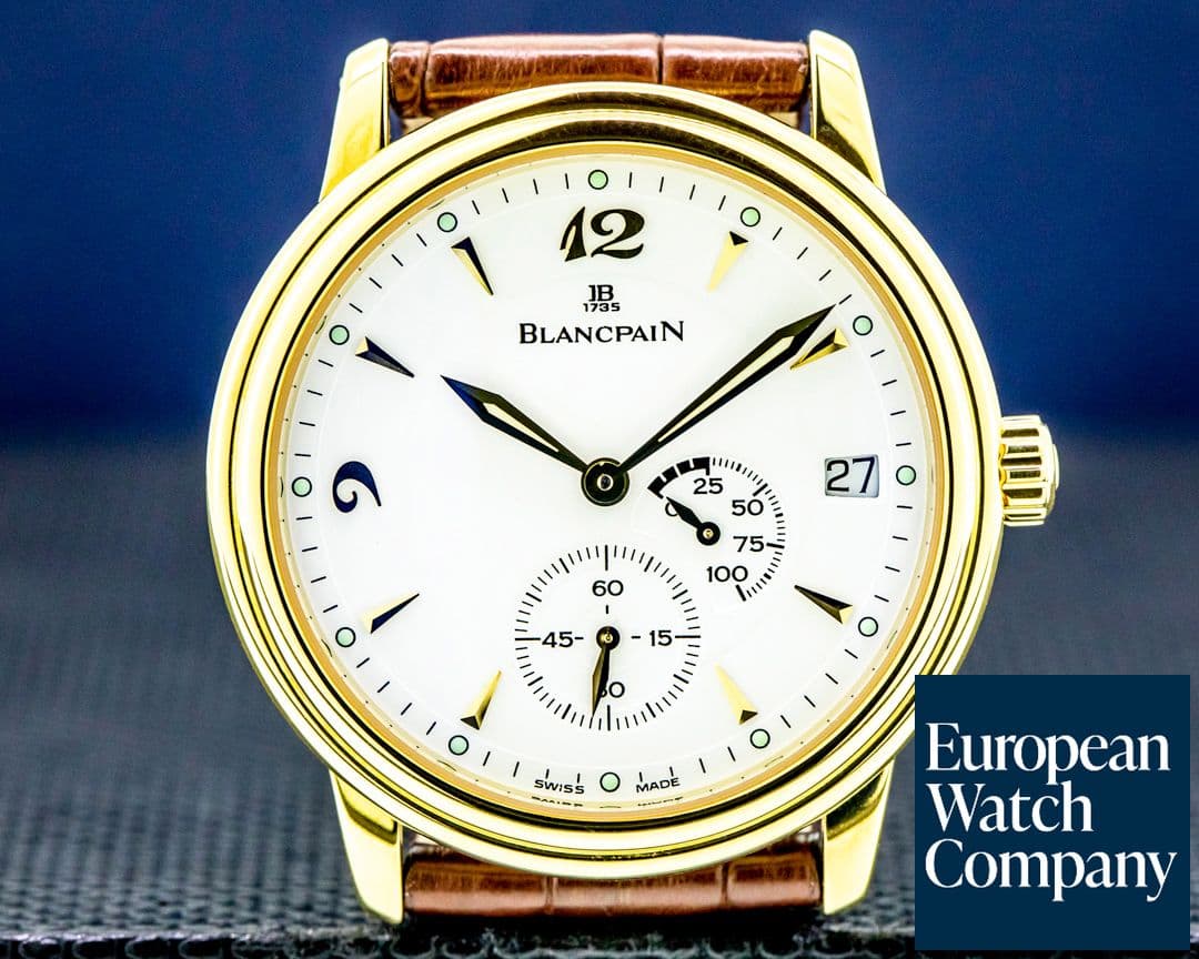 Image of Blancpain Villeret Ultra Slim Power Reserve 18k YG White Dial