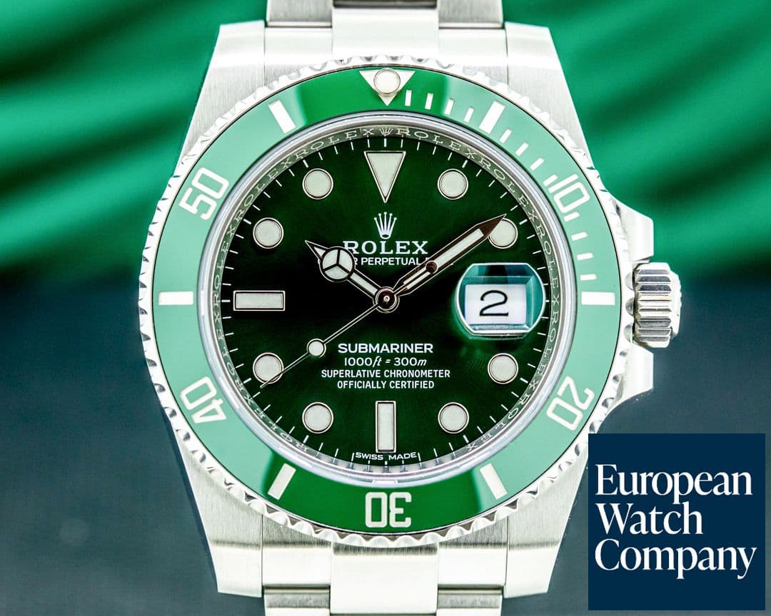 Image of Rolex Submariner 116610LV "HULK" Green Ceramic Bezel Green Dial SS 
