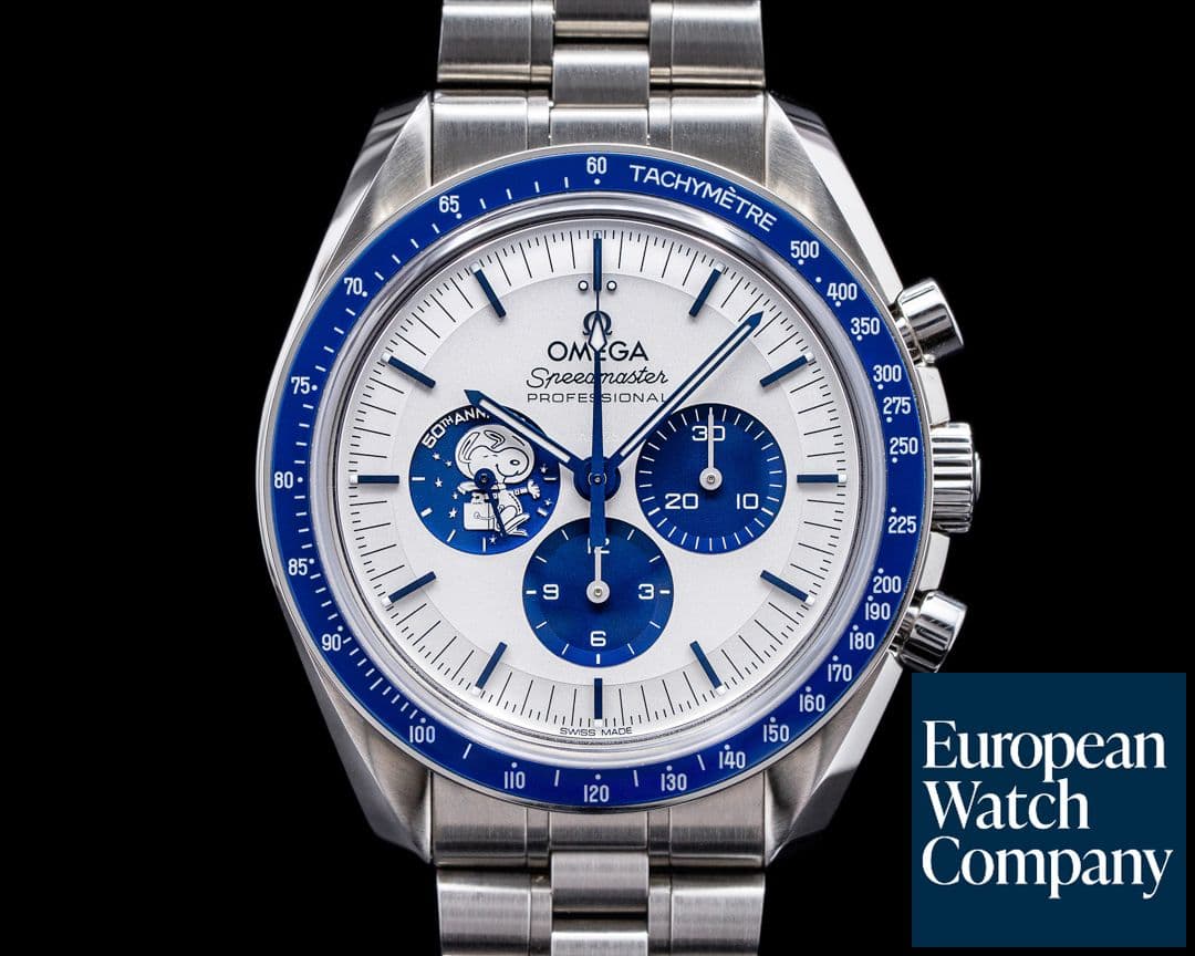 Image of Omega Speedmaster Silver Snoopy Award 50th Anniversary + Bracelet UNWORN