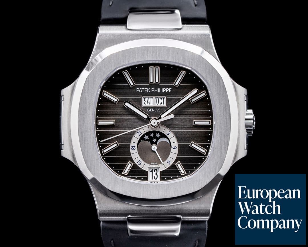 Image of Patek Philippe Nautilus Annual Calendar 5726 Moon SS Grey Dial FULL SET