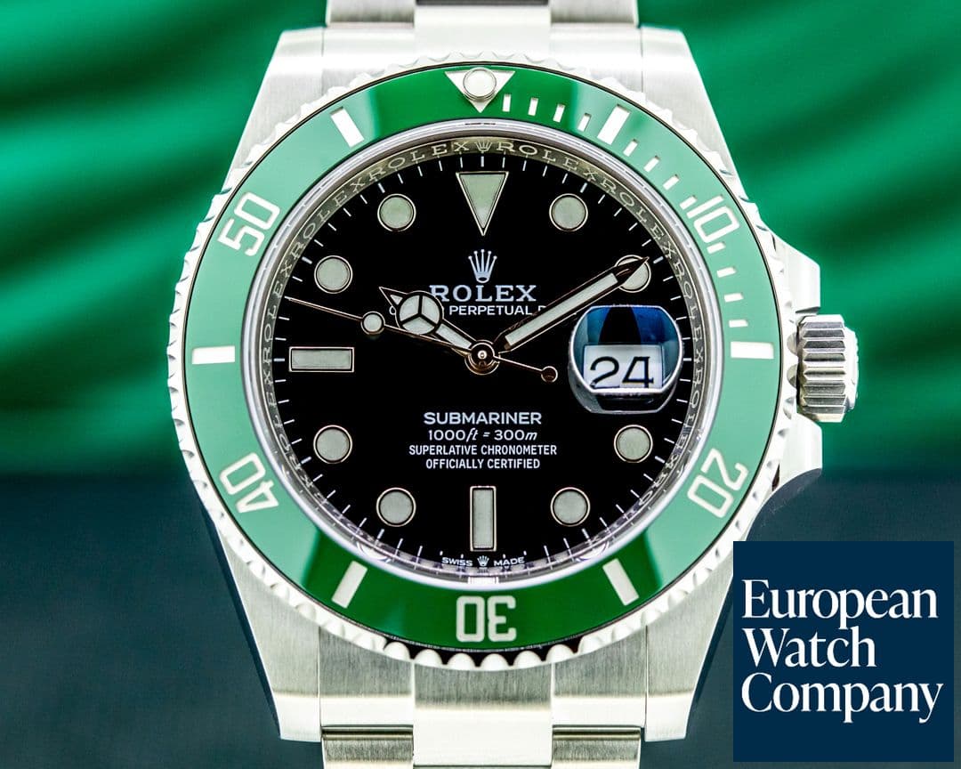 Image of Rolex Submariner Date 126610LV Kermit GREEN Ceramic Bezel 41MM UNWORN