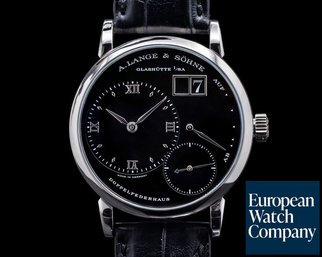 Image of A. Lange and Sohne "Kleine" Little Lange 1 Platinum Black Dial 36MM RARE