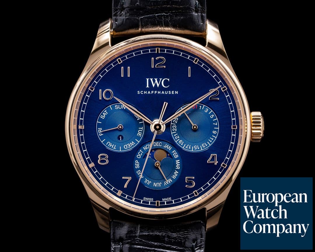Image of IWC Portugieser Perpetual Calendar IW344205 Boutique Blue Dial 