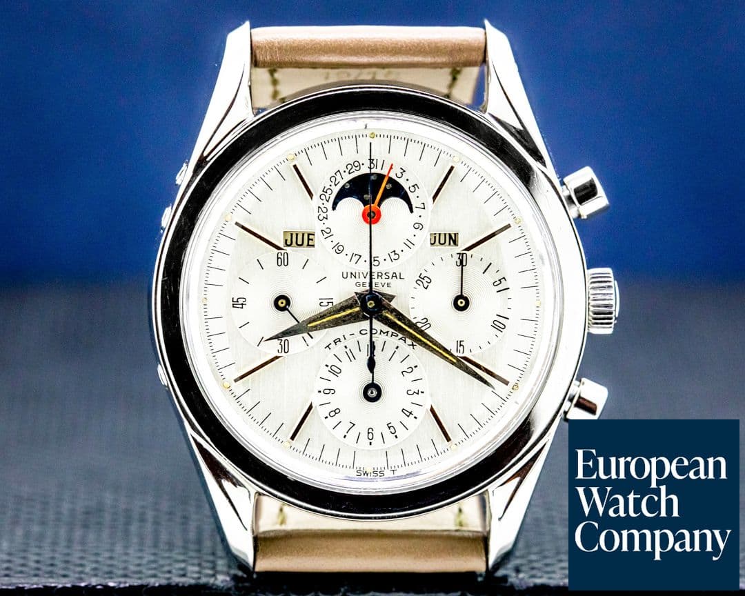 Image of Universal Geneve Tri-Compax Stainless Steel / Silver Dial NICE