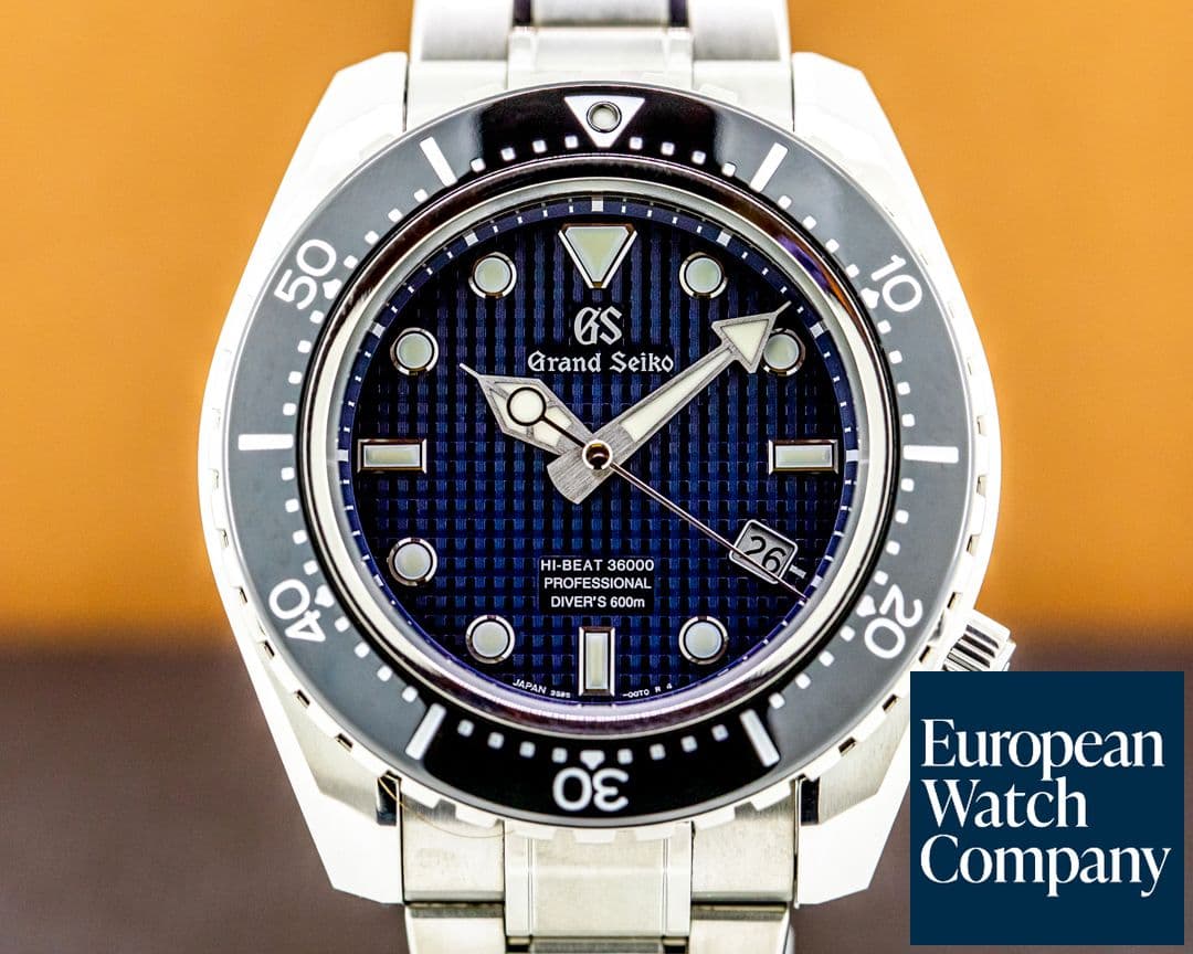 Image of Grand Seiko  Hi-Beat 36000 Professional 600M Diver's Titanium Blue Dial Limited