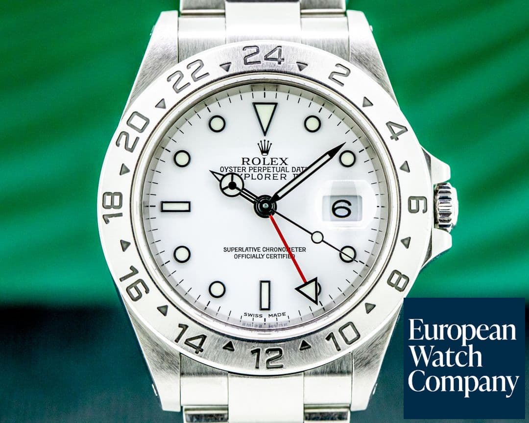 Image of Rolex Explorer II "Polar" 16570 White Dial SS FULL SET 