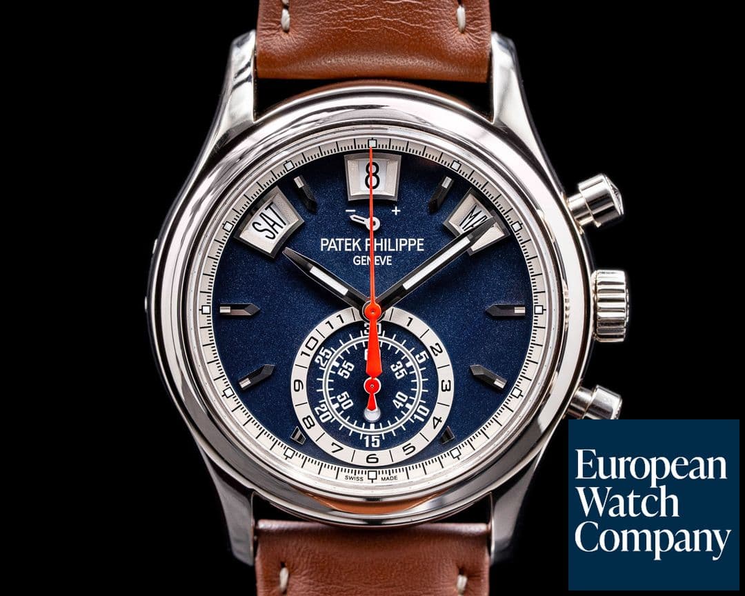 Image of Patek Philippe Annual Calendar 5960/01G Chronograph White Gold Blue Dial UNWORN 2021
