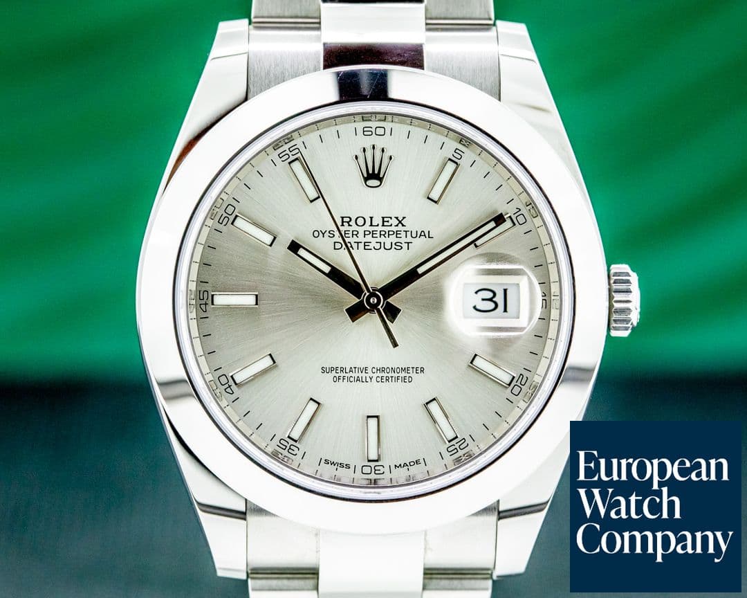 Image of Rolex Datejust 41 126300 Silver Stick Dial SS 