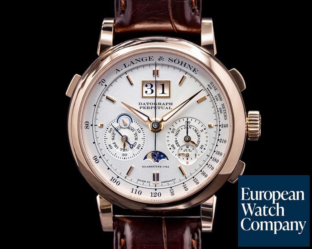 Image of A. Lange and Sohne Datograph Perpetual 410.032 Calendar Chronograph 18K Rose Gold 