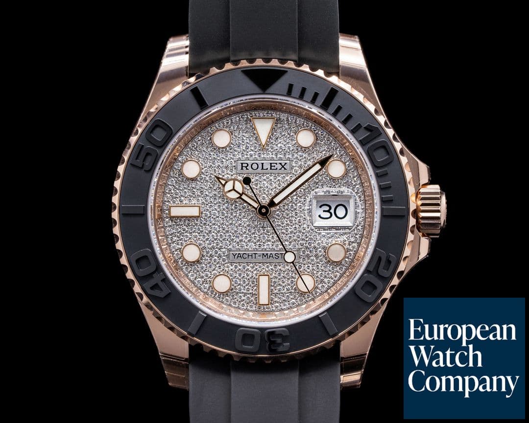 Image of Rolex Yacht Master 126655 18K Rose Gold / Pave Dial 2021 UNWORN