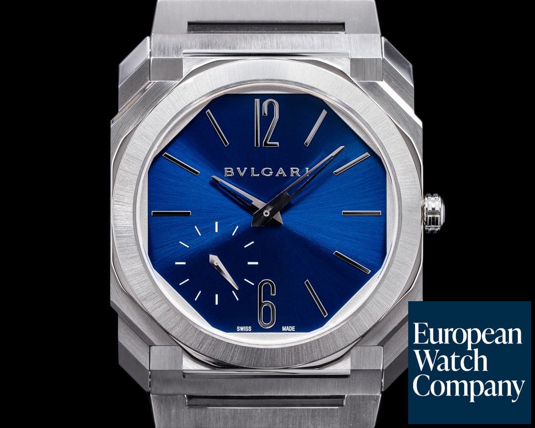 Image of Bulgari Octo Finissimo Extra Thin SS Blue Dail 40MM UNWORN