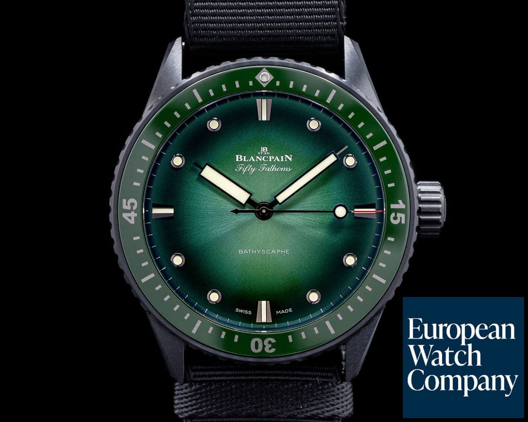 Image of Blancpain Fifty Fathoms Bathyscaphe Mokarran Tropical Green Dial Limited 2020