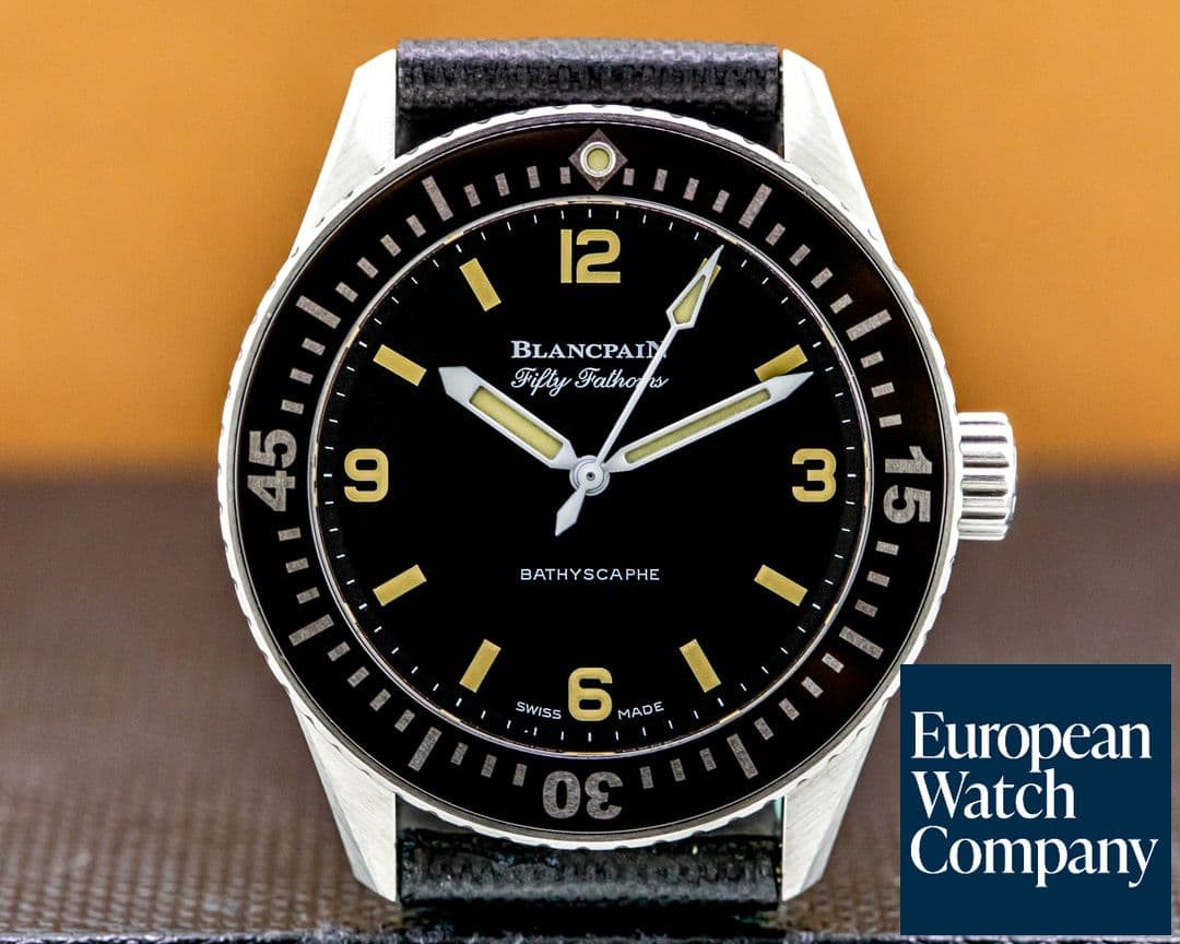 Image of Blancpain Fifty Fathoms 38mm Bathyscaphe for HODINKEE 