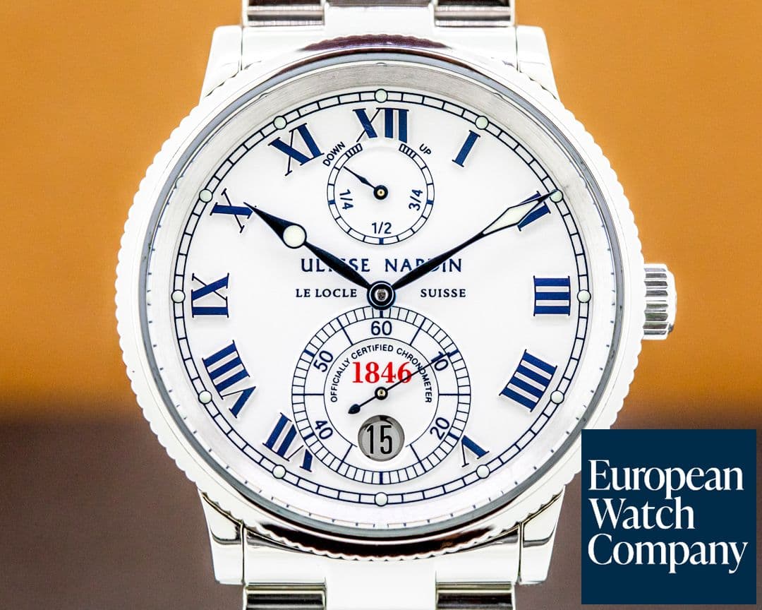 Image of Ulysse Nardin Marine Chronometer 1846 Silver Dial SS 