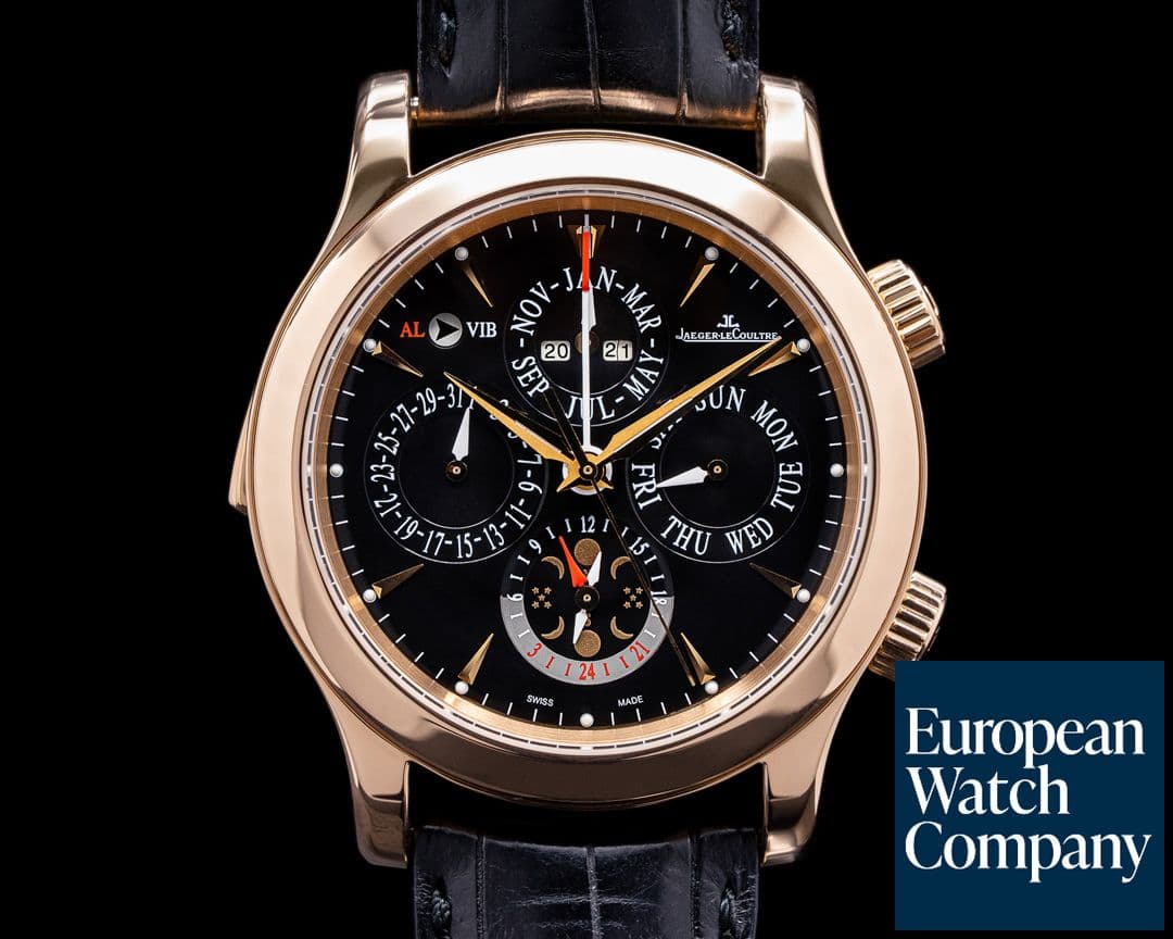 Image of Jaeger LeCoultre Master Grand Reveil Perpetual 18K Rose Gold Black Dial 