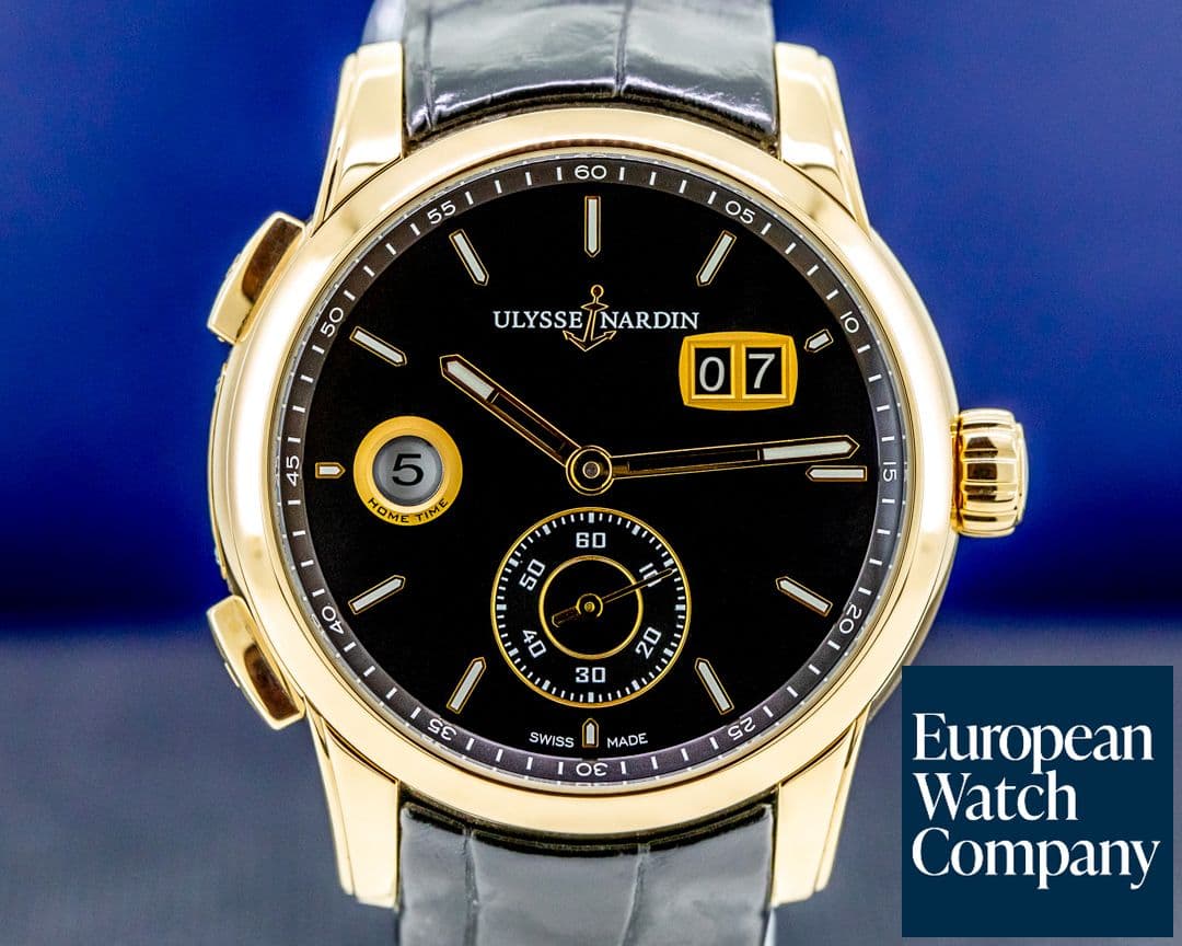 Image of Ulysse Nardin Dual Time Manufacture 42mm Rose Gold 
/ Deployant