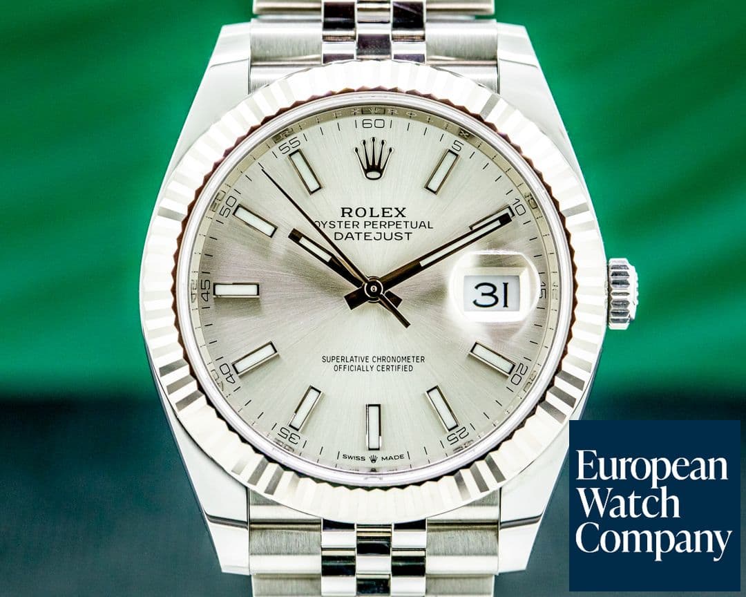 Image of Rolex Datejust 41 126334 Silver Stick Dial SS / Jubilee UNWORN