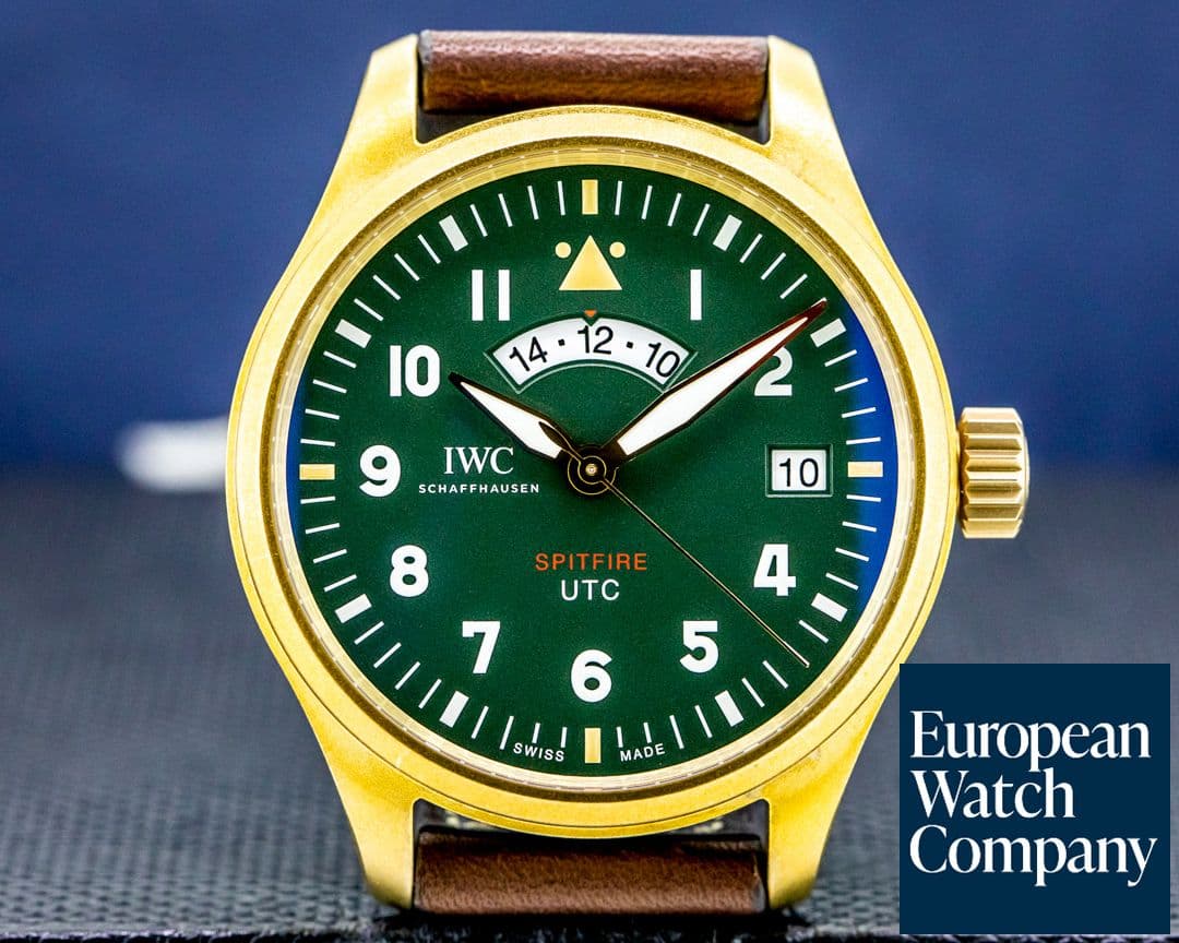 Image of IWC Pilot's Watch UTC Spitfire "MJ271" Bronze Green Dial LIMITED UNWORN
 