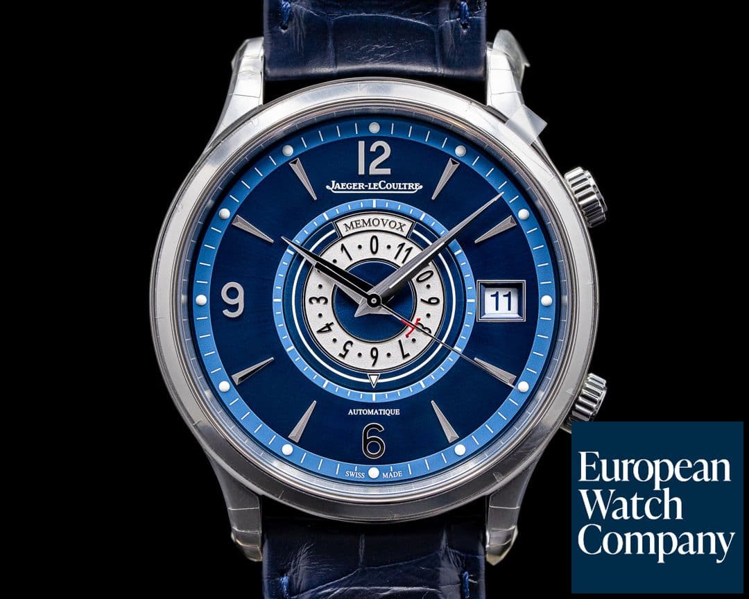 Image of Jaeger LeCoultre Master Control Memovox Timer Alarm SS Blue Dial LIMITED UNWORN
