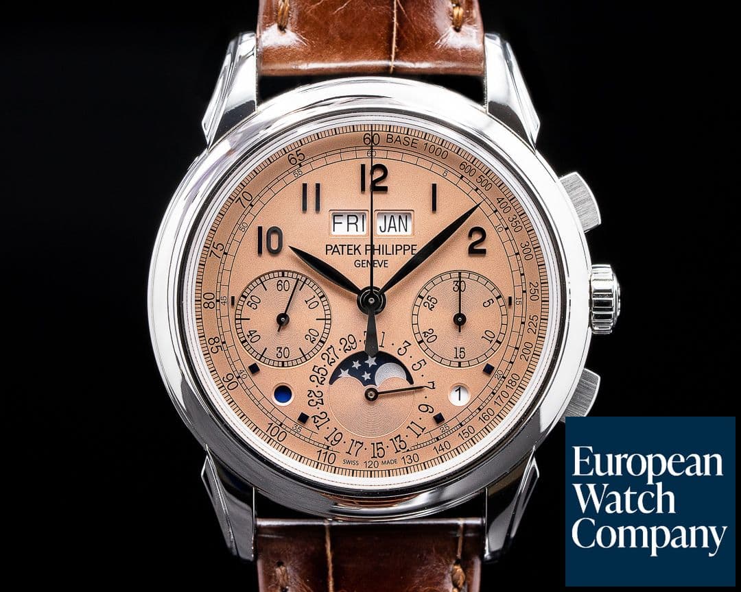 Image of Patek Philippe 5270P Perpetual Calendar Chronograph Platinum Salmon Dial UNWORN