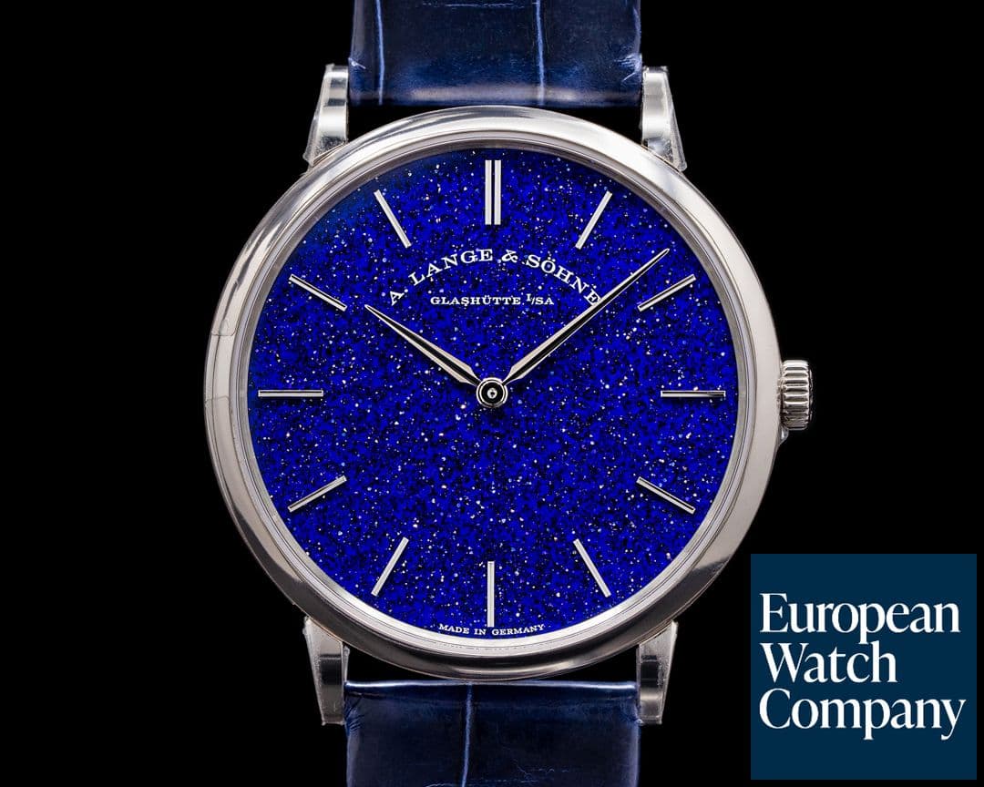 Image of A. Lange and Sohne Saxonia 205.086 Thin Manual Wind Blue Gold-Flux Dial